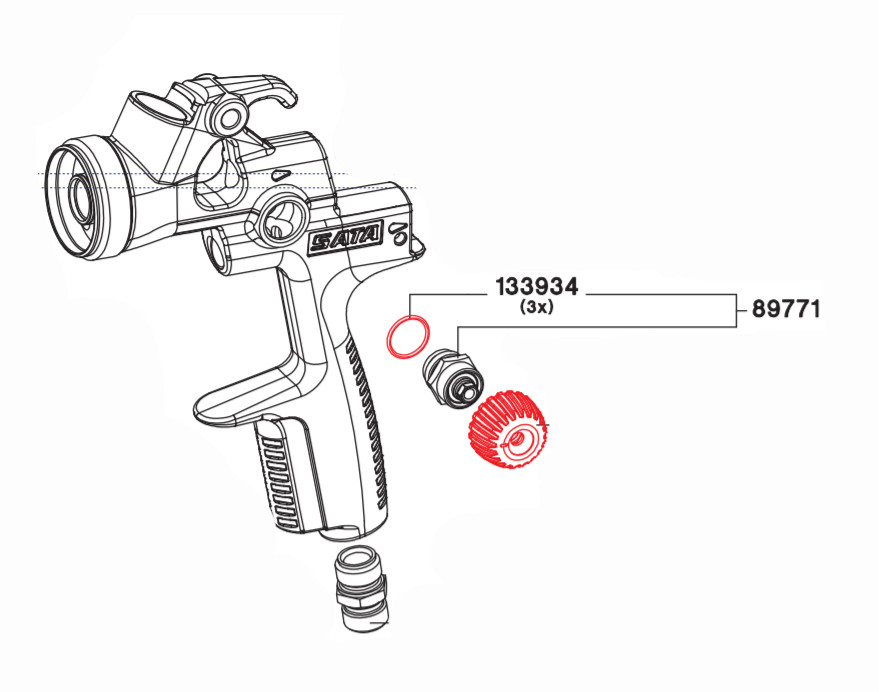 Spindle Cpl Per Controllo Spray Rotondo/Piatto 89771