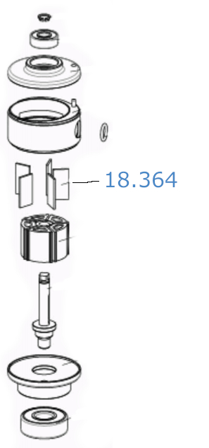 Set 10 Vanes Skorpio III 1.45 X 11 X 19.92Mm