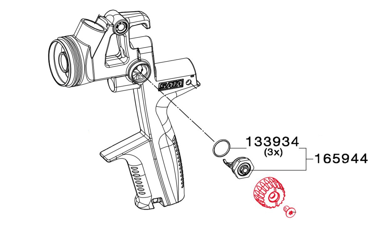 Mandrino Per Controllo Spray Rotondo/Piatto >Quarter Turn< 165944
